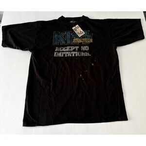 NWT - KISS Accept no Limitations Upcycled T-Shirt Size‎ 2XL - XXL